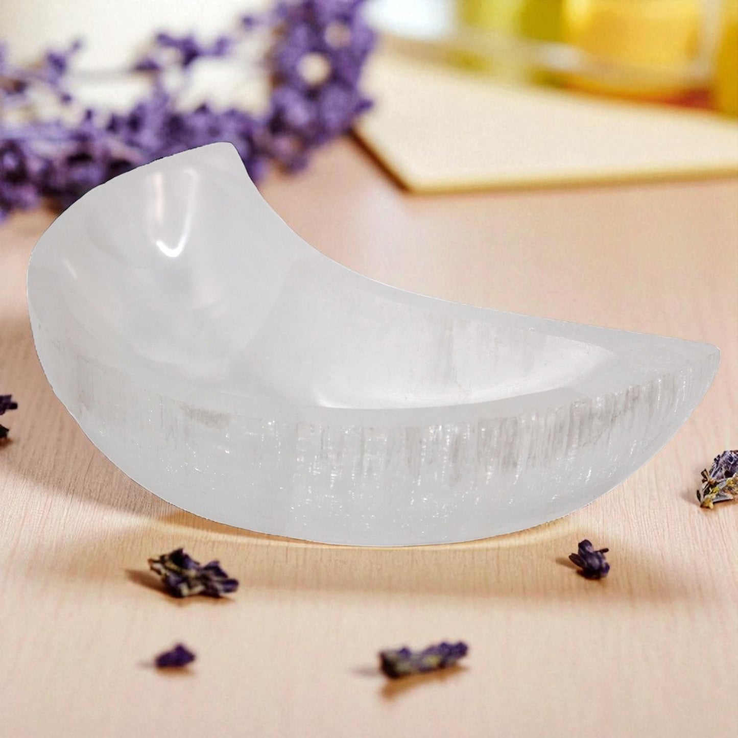 Selenite Crescent Moon Bowl - 15cm