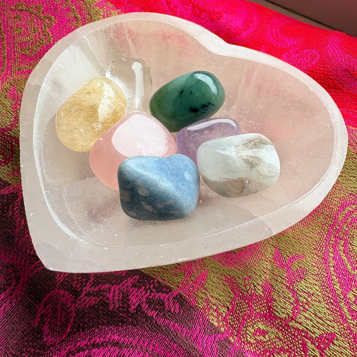 Selenite Heart Healing Set