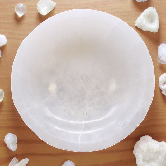 Selenite Moon Bowl - 15cm