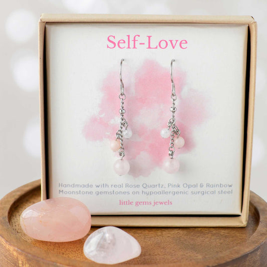 Self-Love Gemstone Drop Earrings