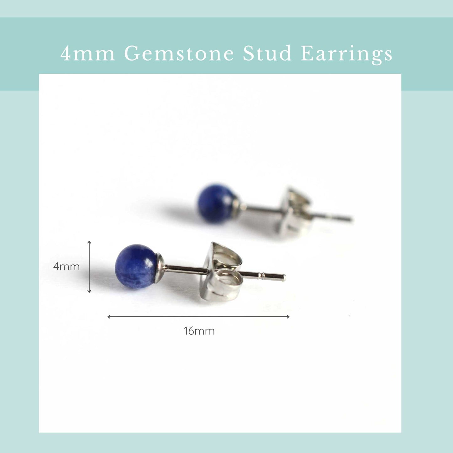 4mm Sodalite Ball Studs