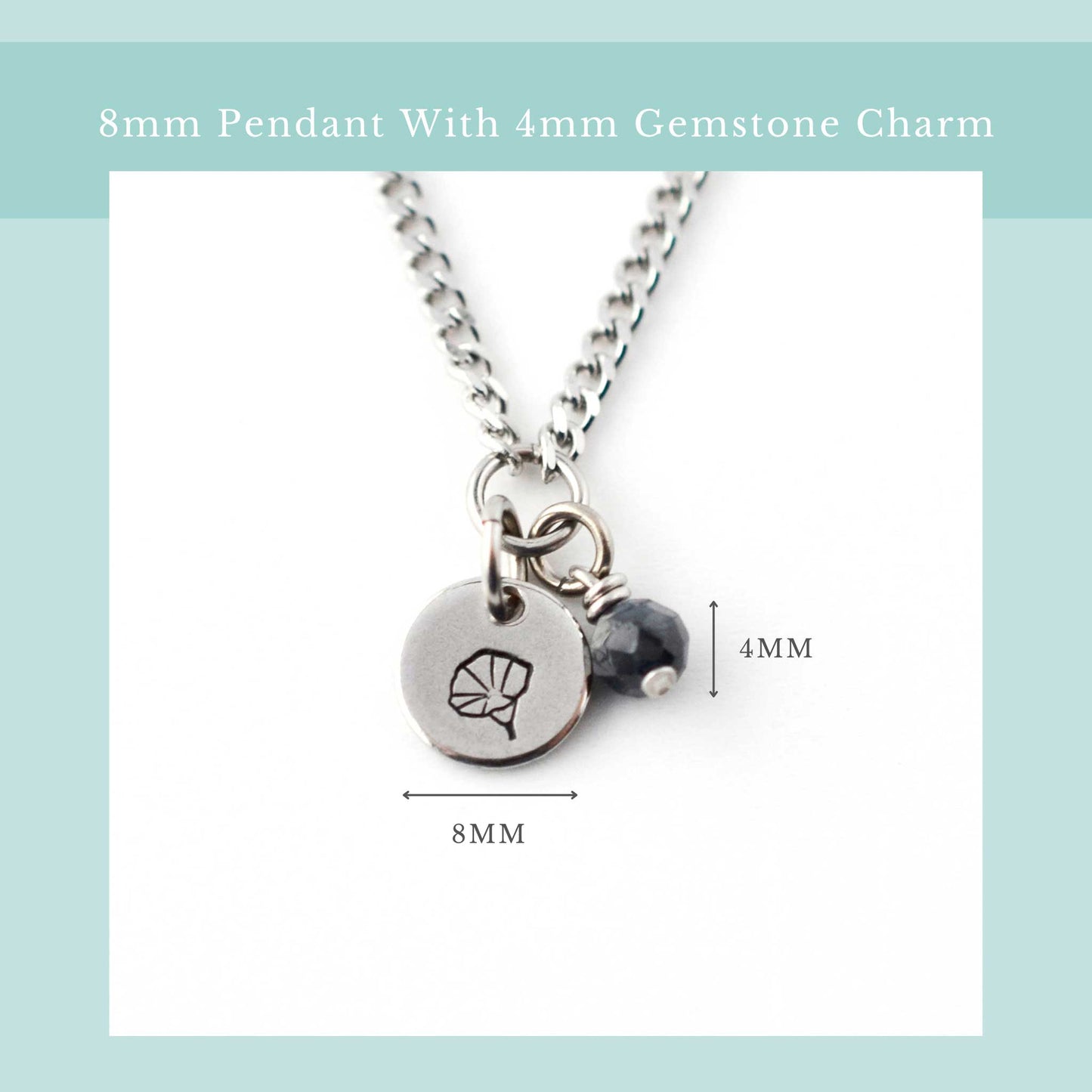 September Birthflower With Birthstone Necklace