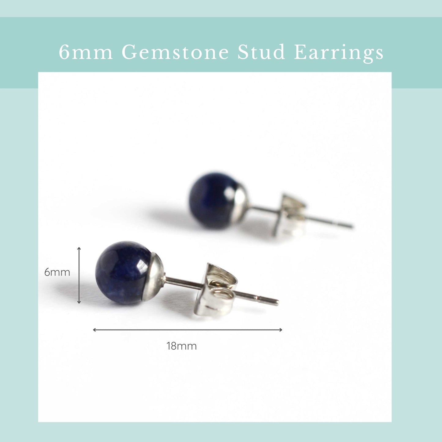 6mm Sodalite Ball Studs