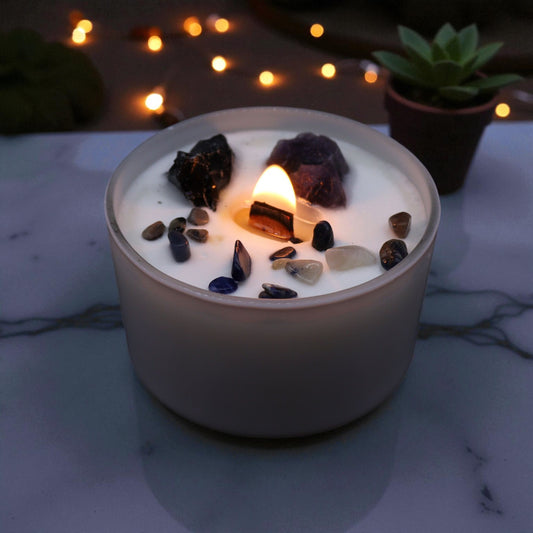 Solar Plexus Chakra Crystal Candle