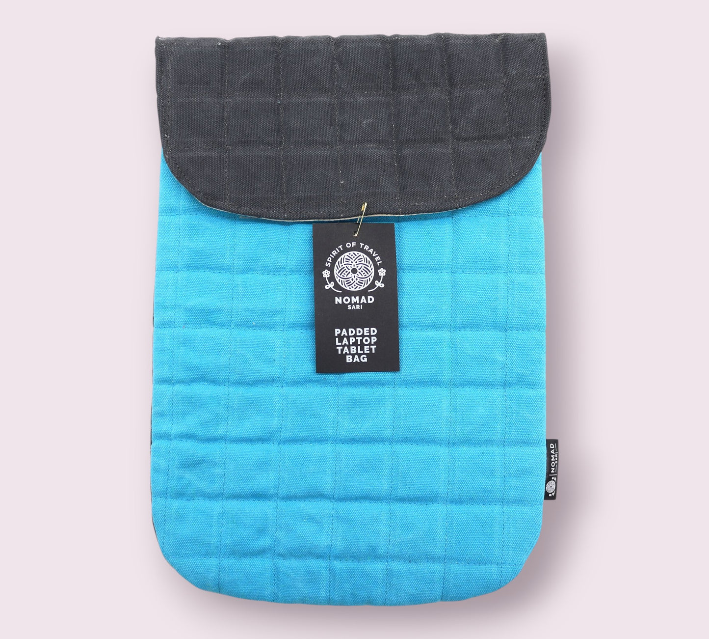 Turquoise Quilted Tech Pouch