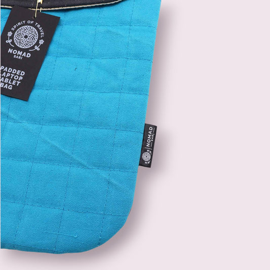 Turquoise Quilted Tech Pouch