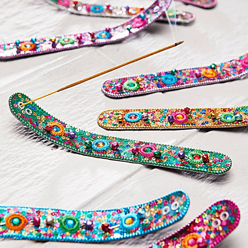Singing Bell Embroidered Incense Holder