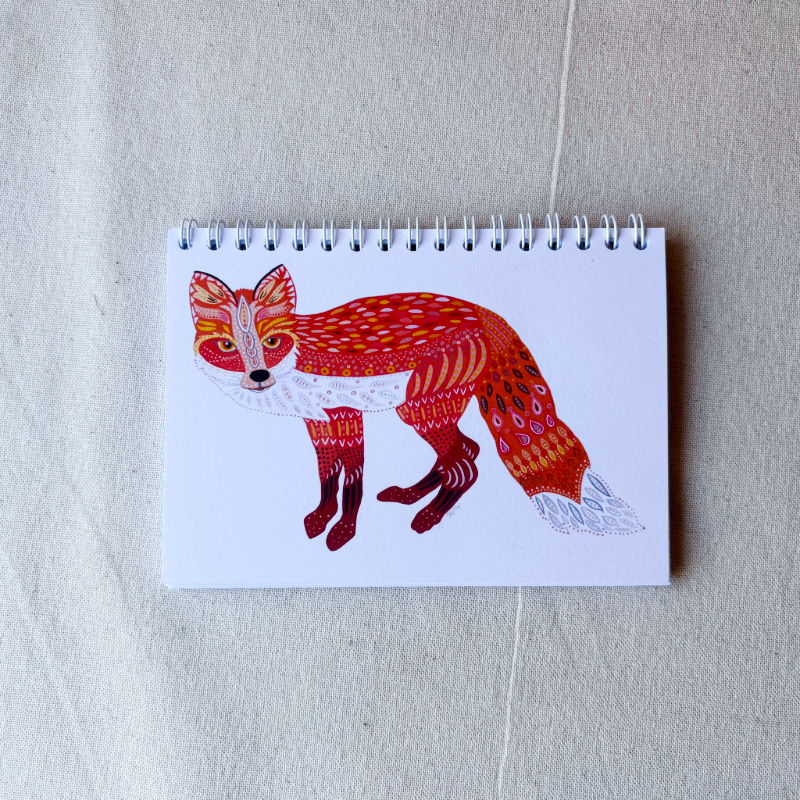 Original Art Fox A6 Notebook