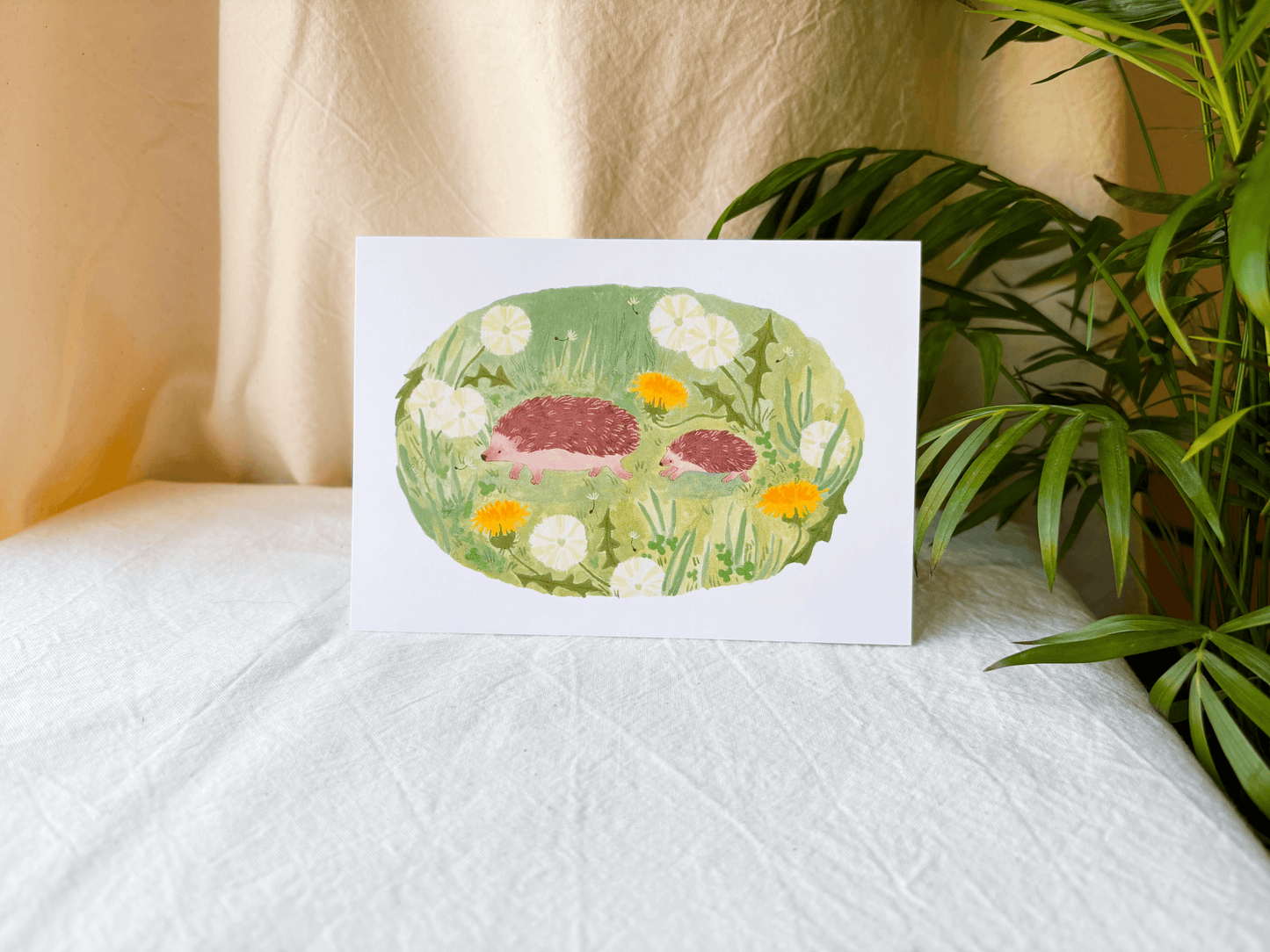 Hedgehog Family Card