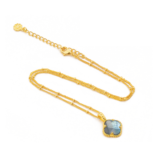 Tyche Gemstone Necklace: Labradorite