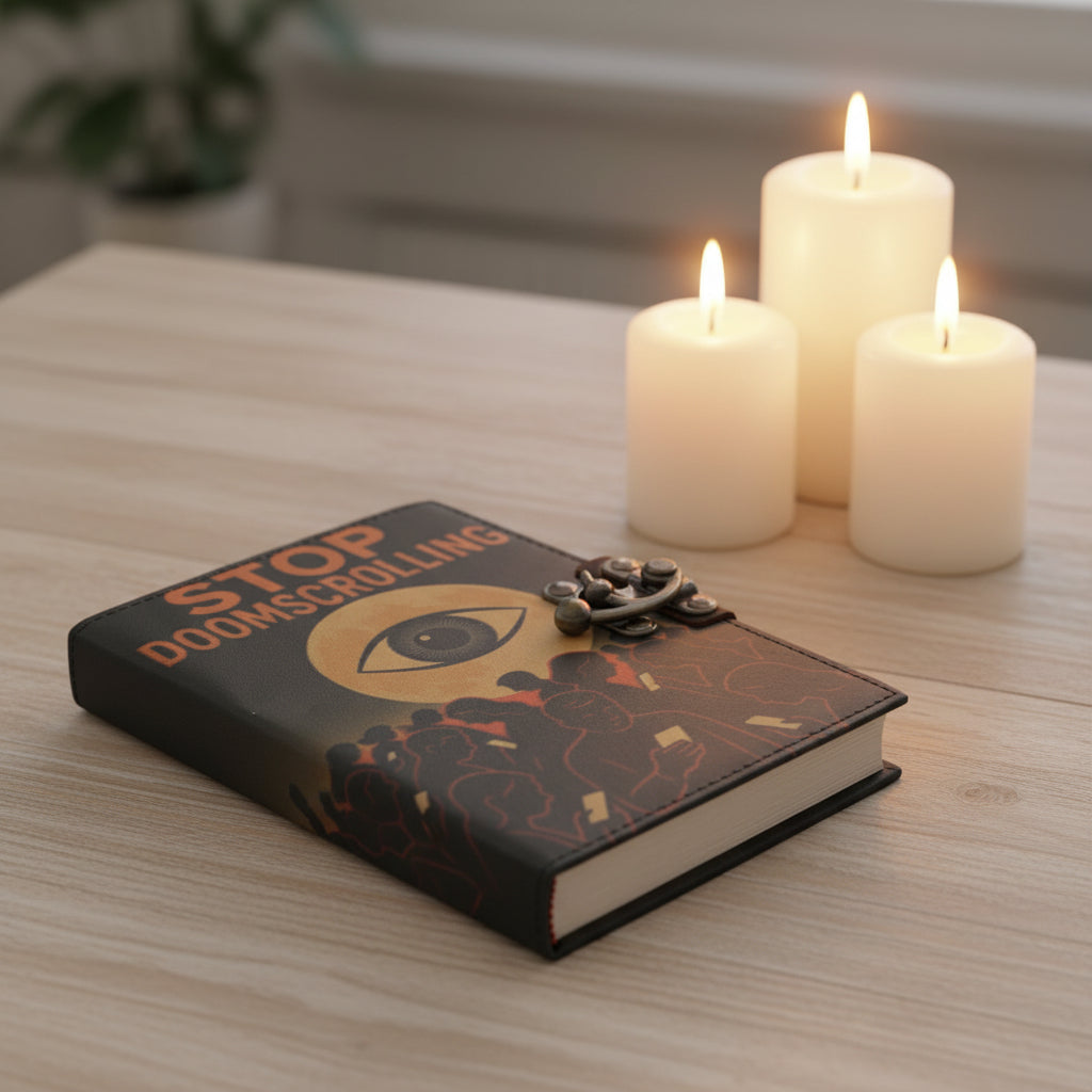 Leather Notebook – Stop Doom Scrolling