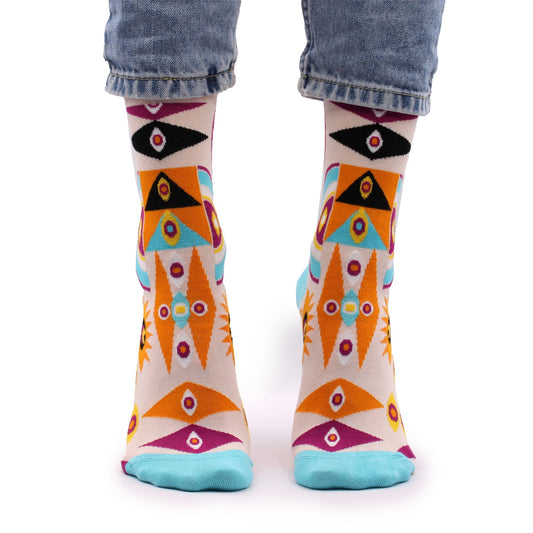 Psychedelic Evil Eye Bamboo Socks S/M