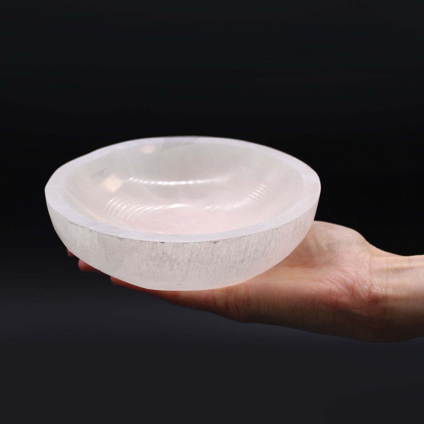 Selenite Moon Bowl - 15cm