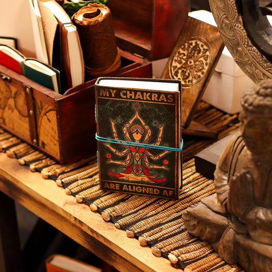 Leather Notebook – My Chakras Are Aligned AF
