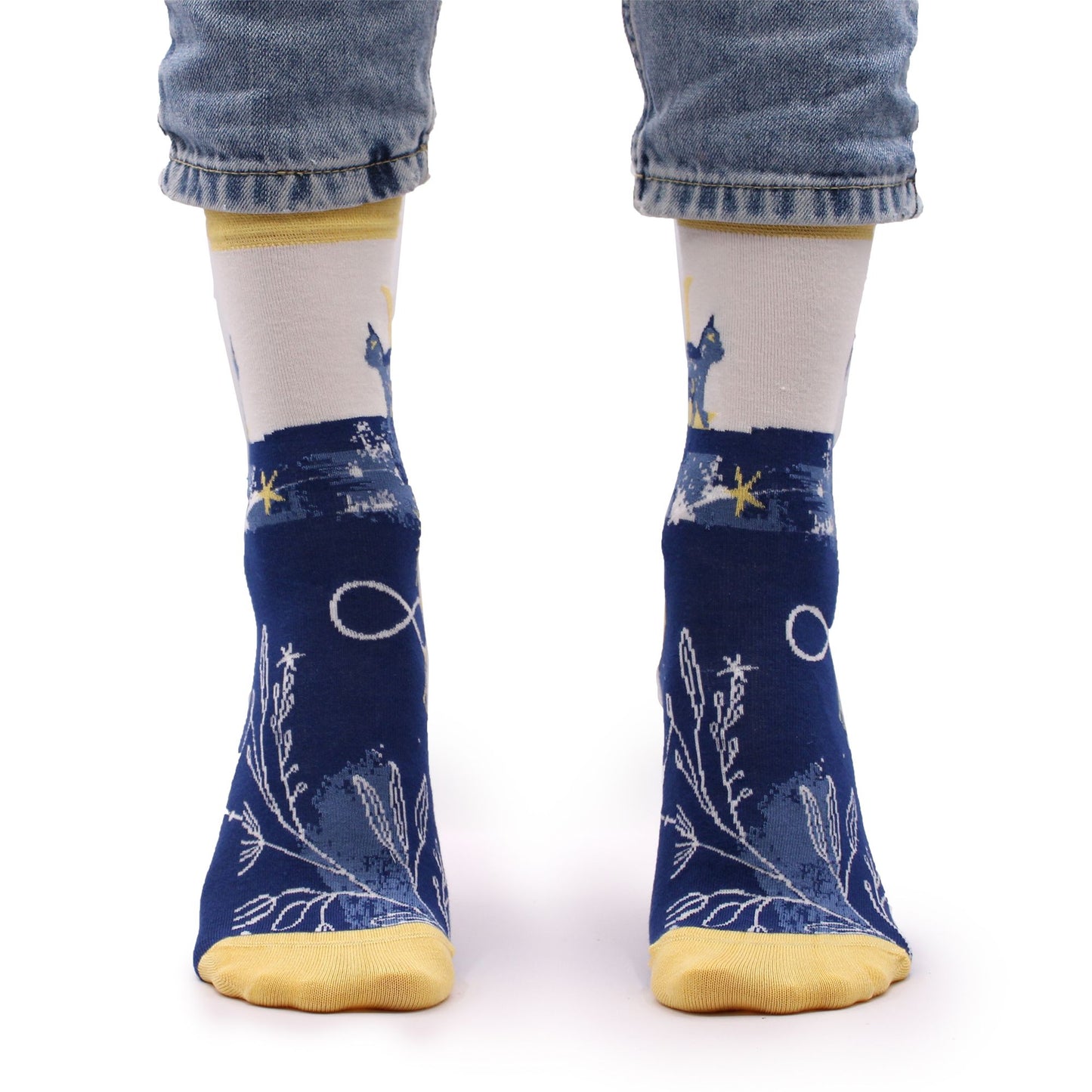 Midnight Cat Bamboo Socks S/M
