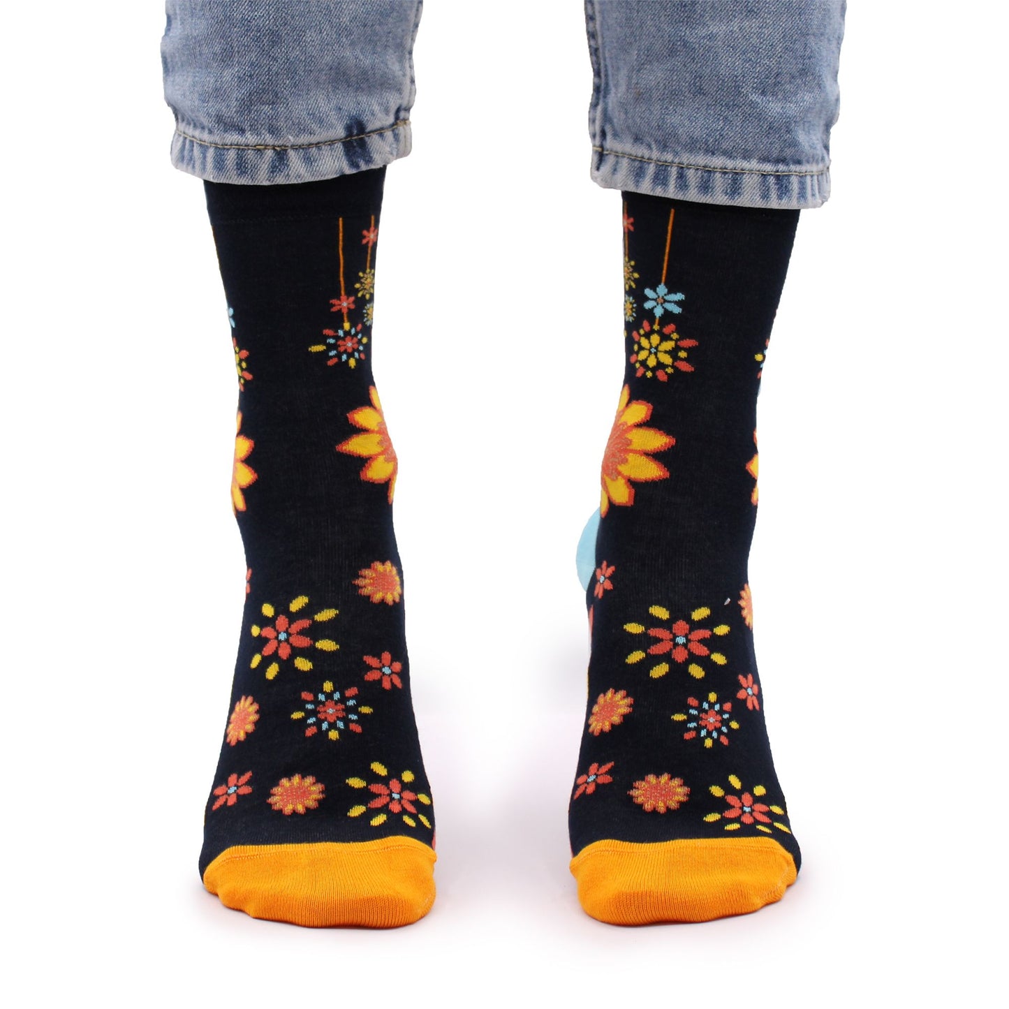 Mandala Flowers Bamboo Socks S/M
