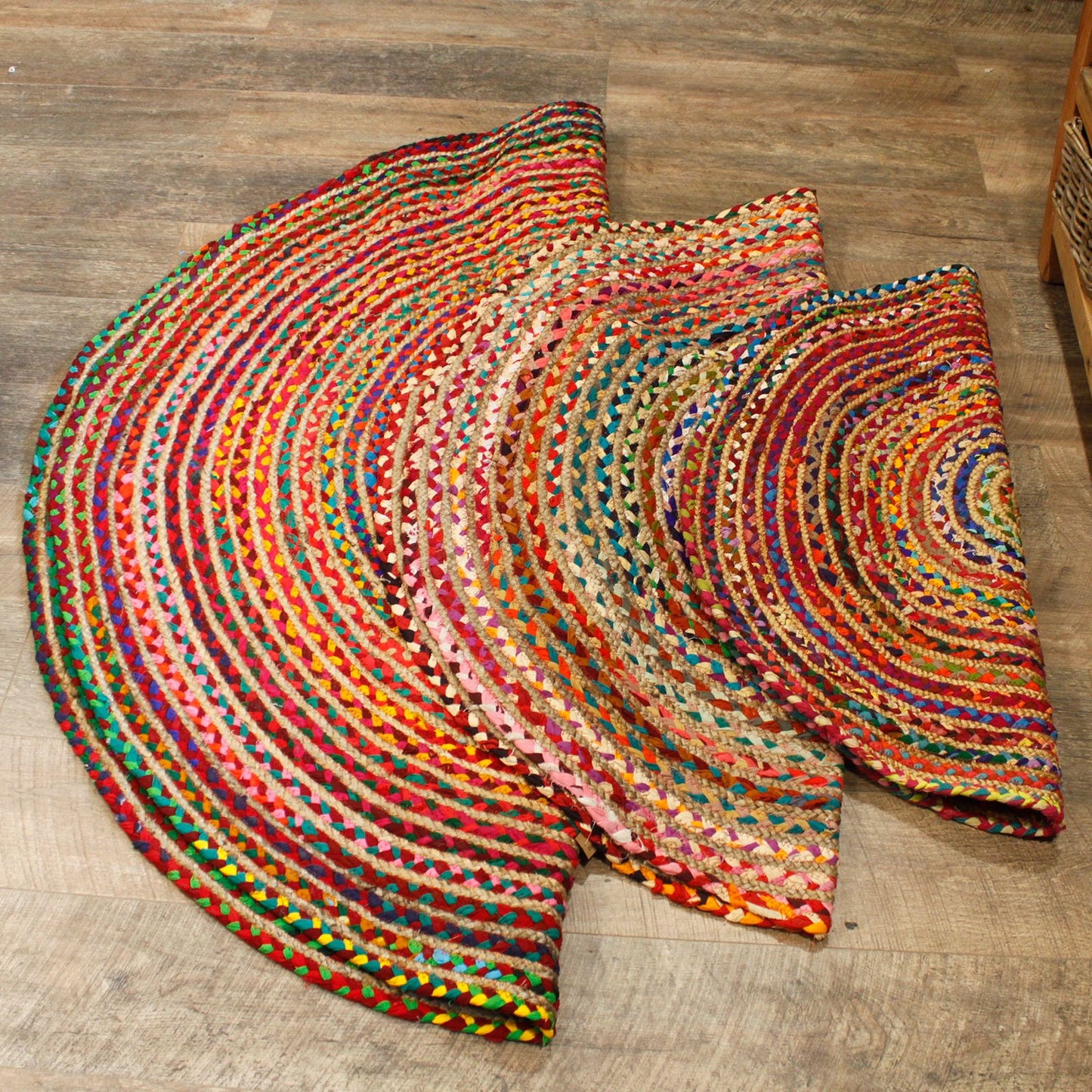 Handmade Braided Round Indian Rug - 150 cm