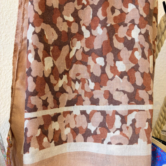 Camouflage & Mocha Print Scarf