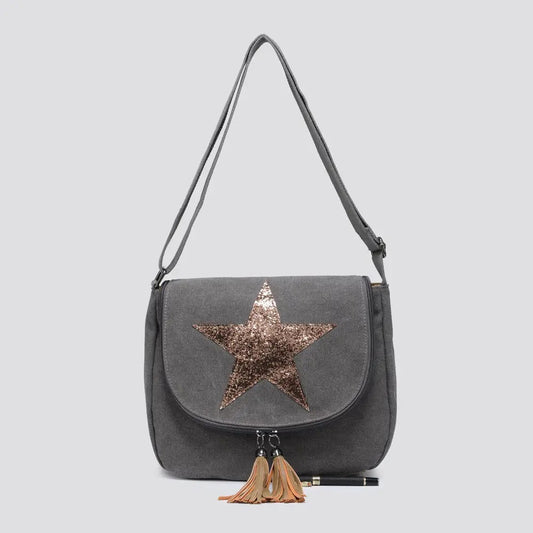 Quartz Crossbody Canvas Star Bag
