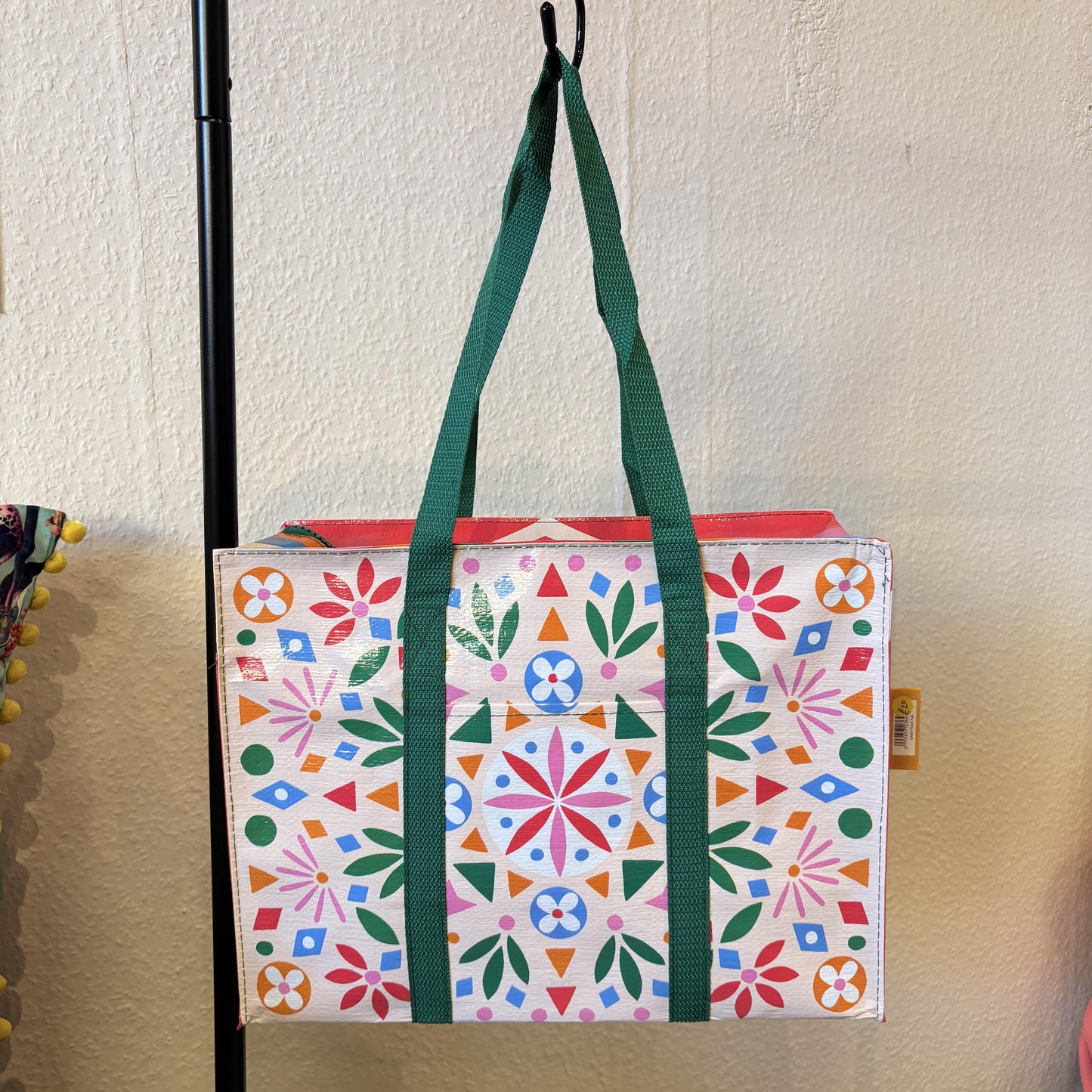 Folk Flower Shoulder Tote