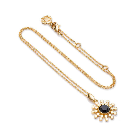 Etrusca Sun Drop Pendant: Black Onyx