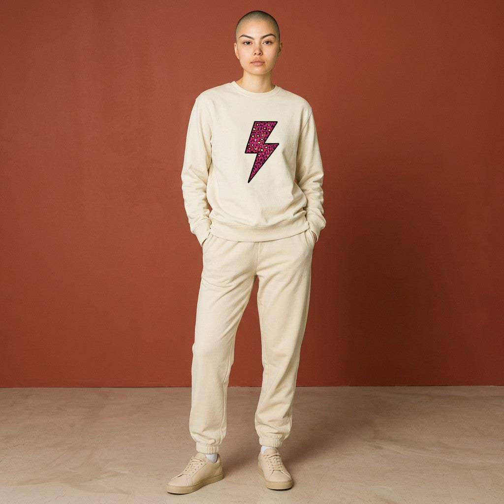 Bone Leopard Lightning Sweatshirt