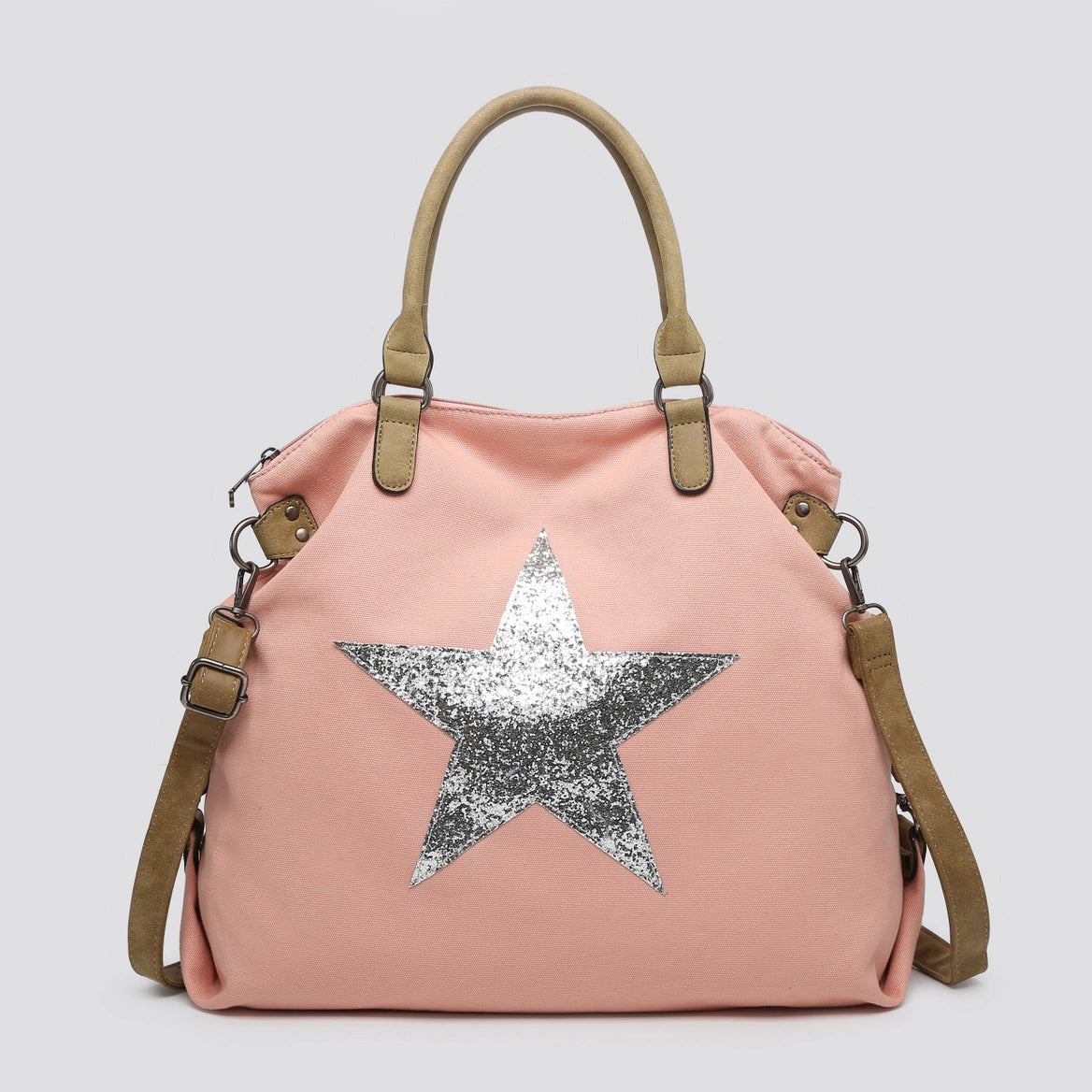 Blush Canvas Star Tote