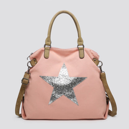 Blush Canvas Star Tote