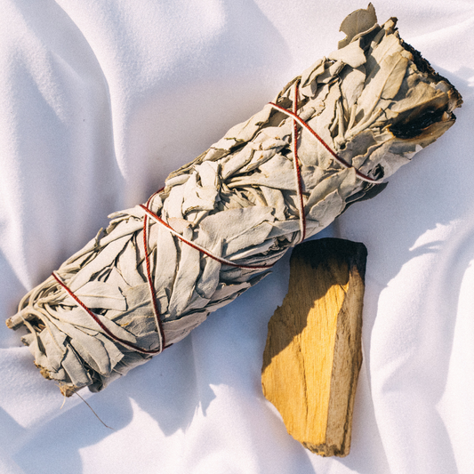 White Sage & Cinnamon Smudge Stick (4 inch)