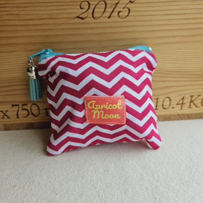 Raspberry Chevron Coin Purse