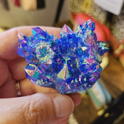 Aura Blue Halo Quartz Crystal