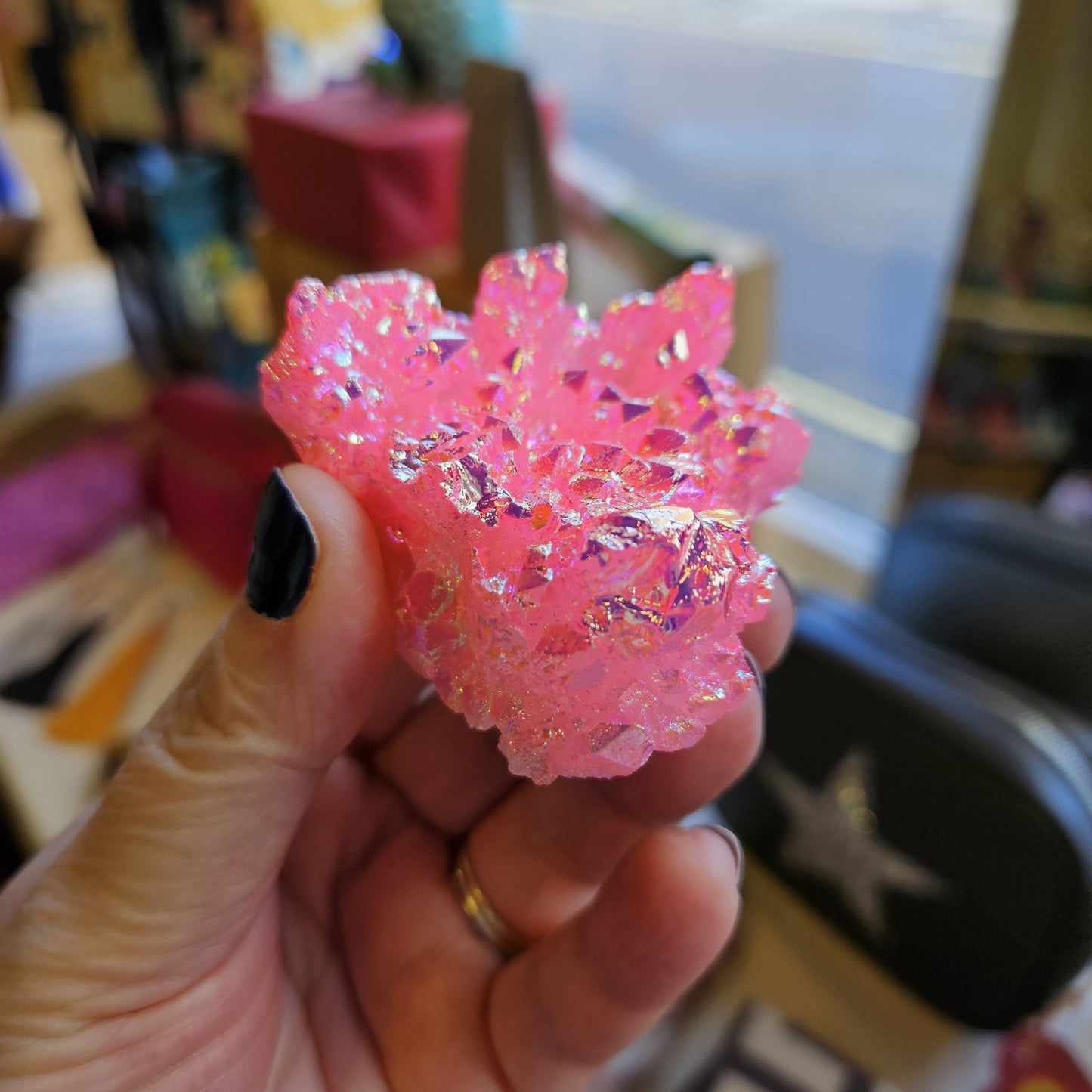 Aura Rose Halo Quartz Crystal