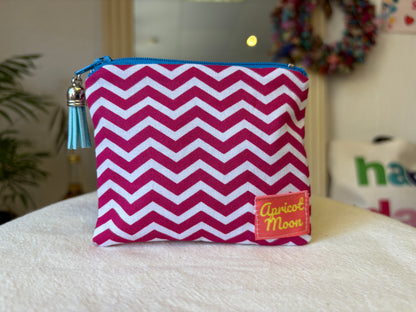 Raspberry Chevron Coin Purse