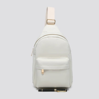 Canvas Small Backpack In Pale Apricot