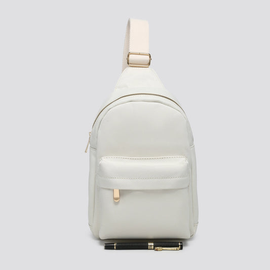 Canvas Small Backpack In Pale Apricot