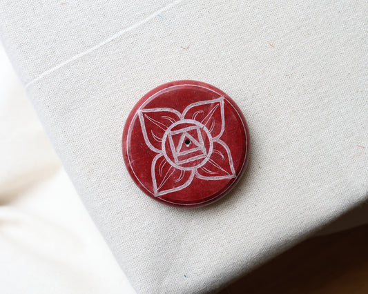 Chakra Soapstone Incense Holder