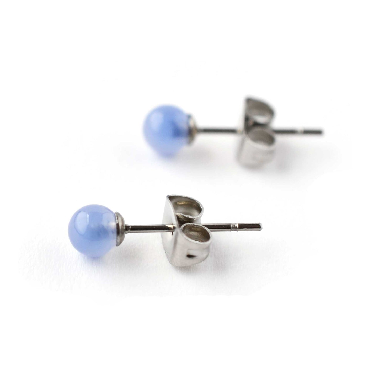 4mm Blue Onyx Ball Studs