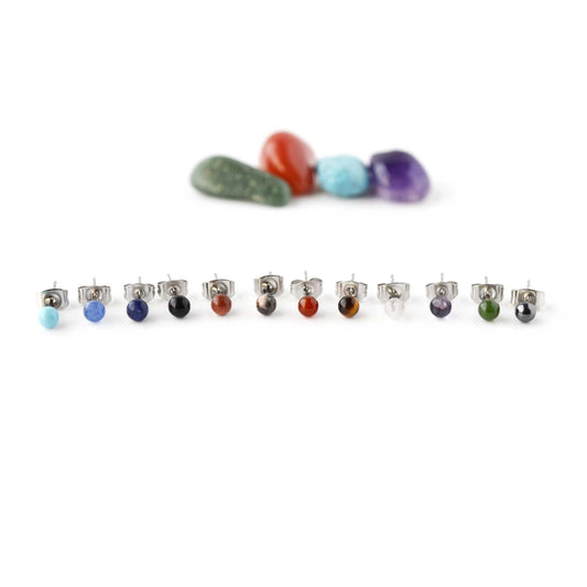 4mm Single Gemstone Stud Earring