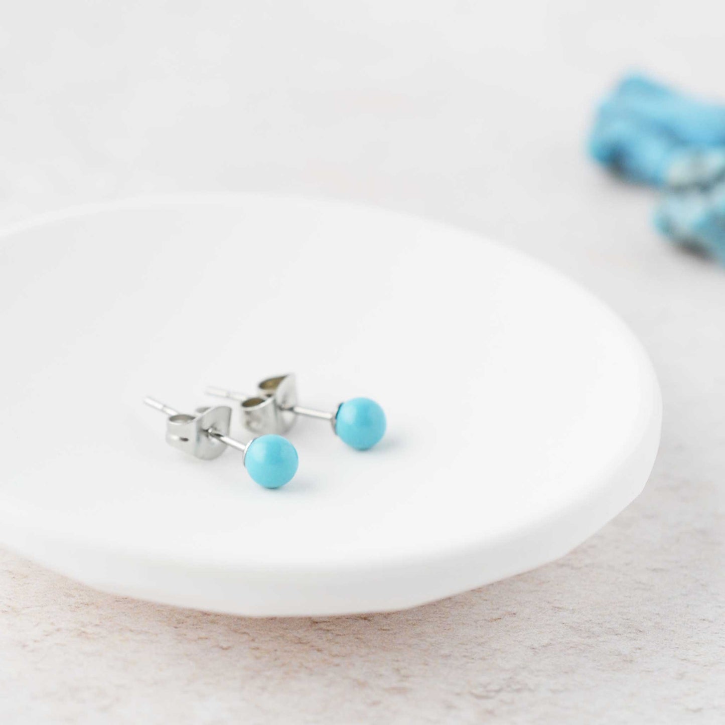 4mm Turquoise Ball Studs