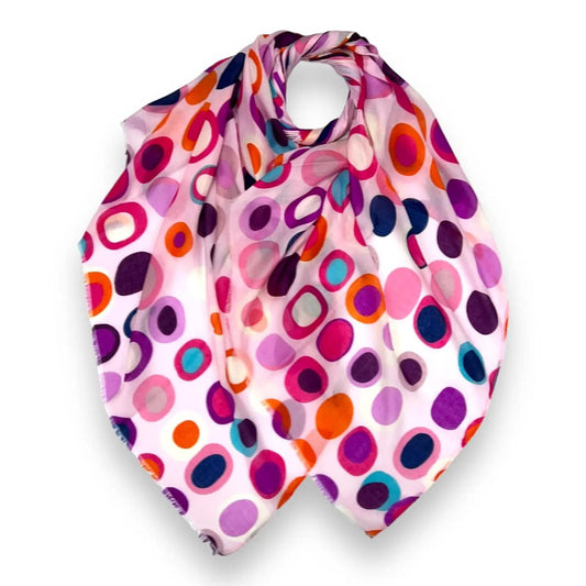 Retro Pink Dots Scarf