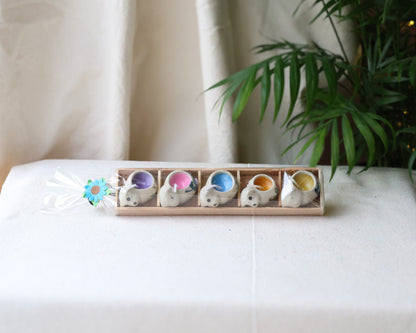 Mini Bear Ceramic Candle Set
