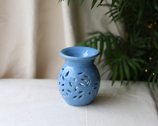 Blue Floral Wax Burner