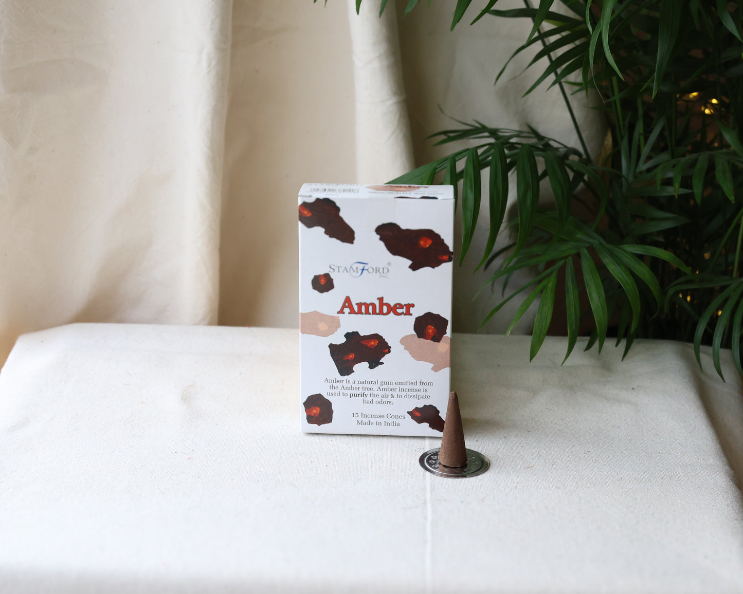 Amber Incense Cones - 15 Pack