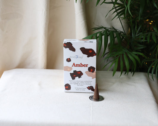 Amber Incense Cones - 15 Pack