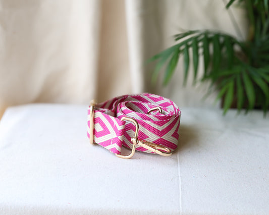 Hot Pink Diamond Swappable Bag Strap