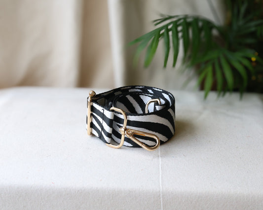 Zebra Print Swappable Bag Strap