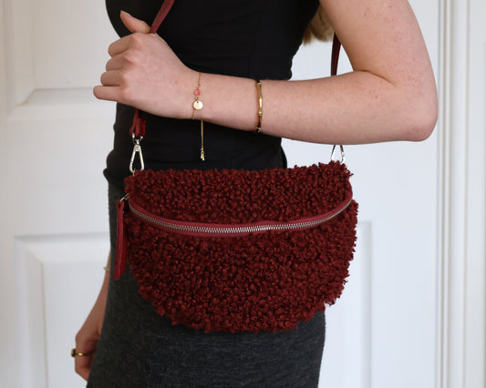 Large Ruby Fleece Sling Bag