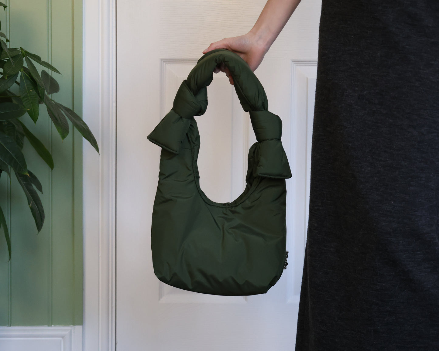Puffy Khaki Shoulder Bag