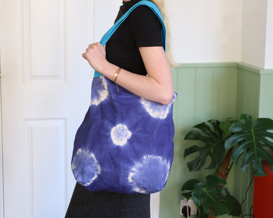 Blue Rings Tie-Dye Bag