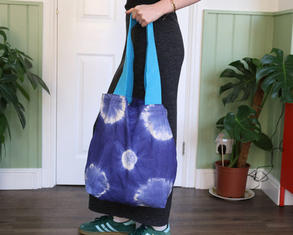 Blue Rings Tie-Dye Bag
